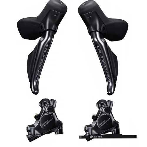 Shimano Ultegra ST-R8170 Di2 Hydraulic STI Levers & Disc Brake Calipers (Front + Rear)