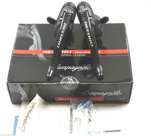 Campagnolo Record QS 10s Ergopower Carbon Levers Shifters Ergo with Cables