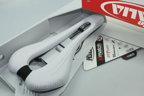 Selle Italia SLR SuperFlow S Saddle Ti 316 Rail, S3 130, White