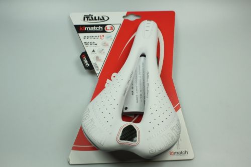 Selle Italia Max SLR Gel Flow L3 Bicycle Saddle White (Ti 316 Rail, L3)